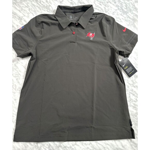 Nike NFL Tampa Bay Buccaneers Short Sleeve Polo Gray CW7431-211 Women large NEW - Picture 6 of 7